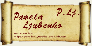 Pamela Ljubenko vizit kartica